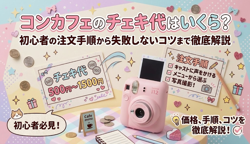 コンカフェのチェキ代はいくら？初心者の注文手順から失敗しないコツまで徹底解説